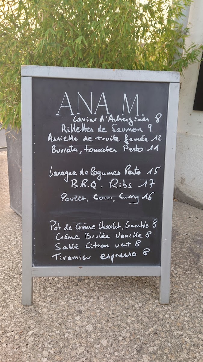 Menu Ana M. Restaurant Et Bar A Vin De Loire-2