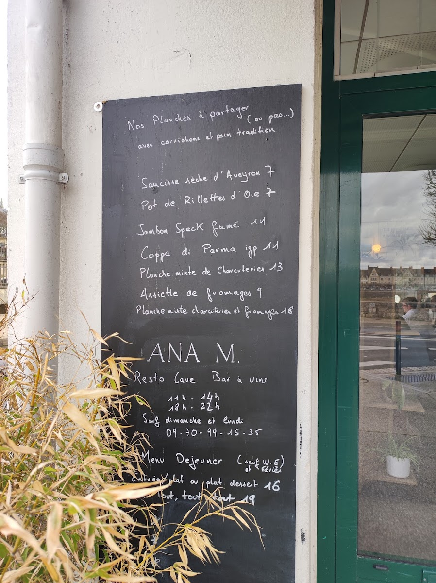 Menu Ana M. Restaurant Et Bar A Vin De Loire-6